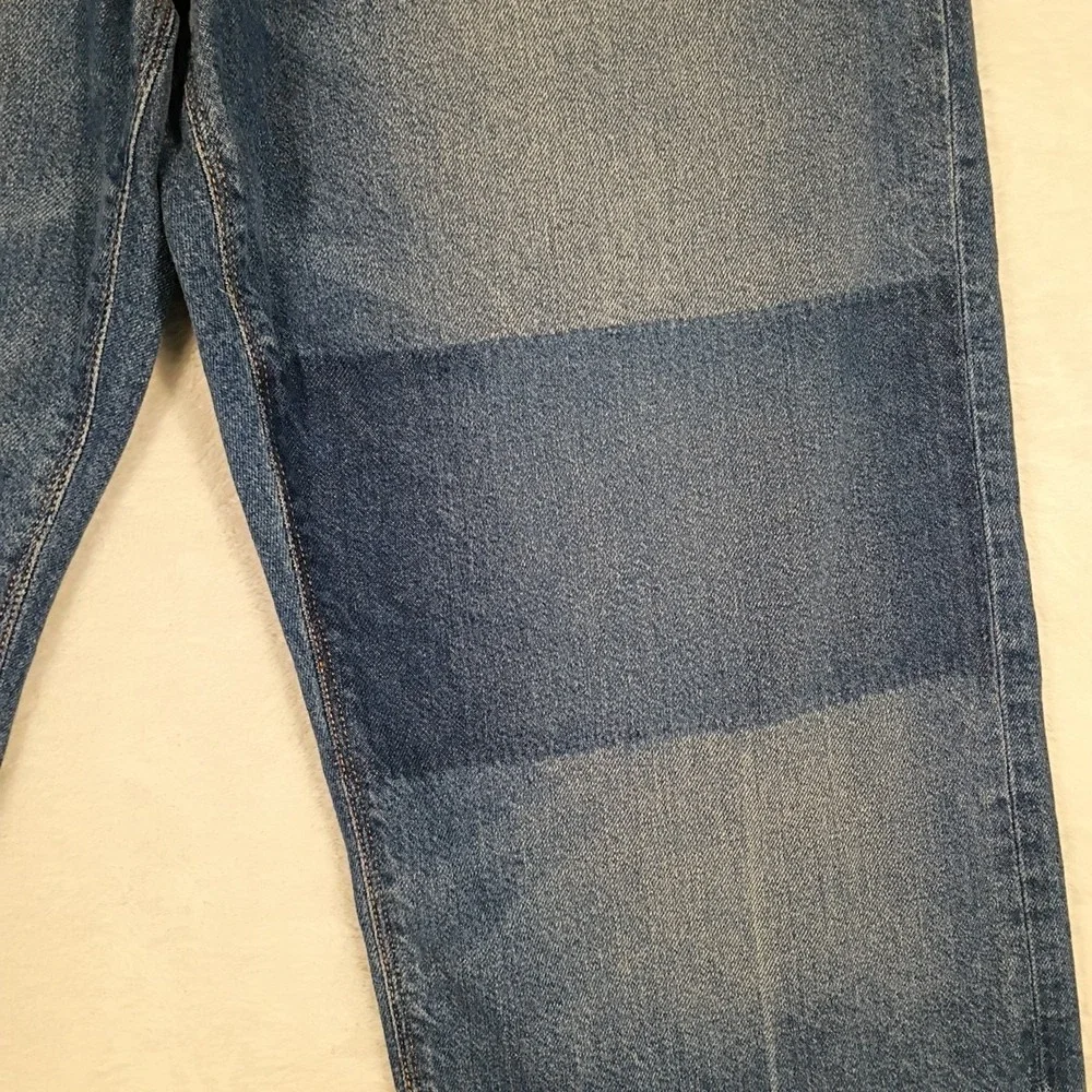 American Eagle EX Boyfriend Jeans Women's Size 12 Short Patch Distressed Strigid